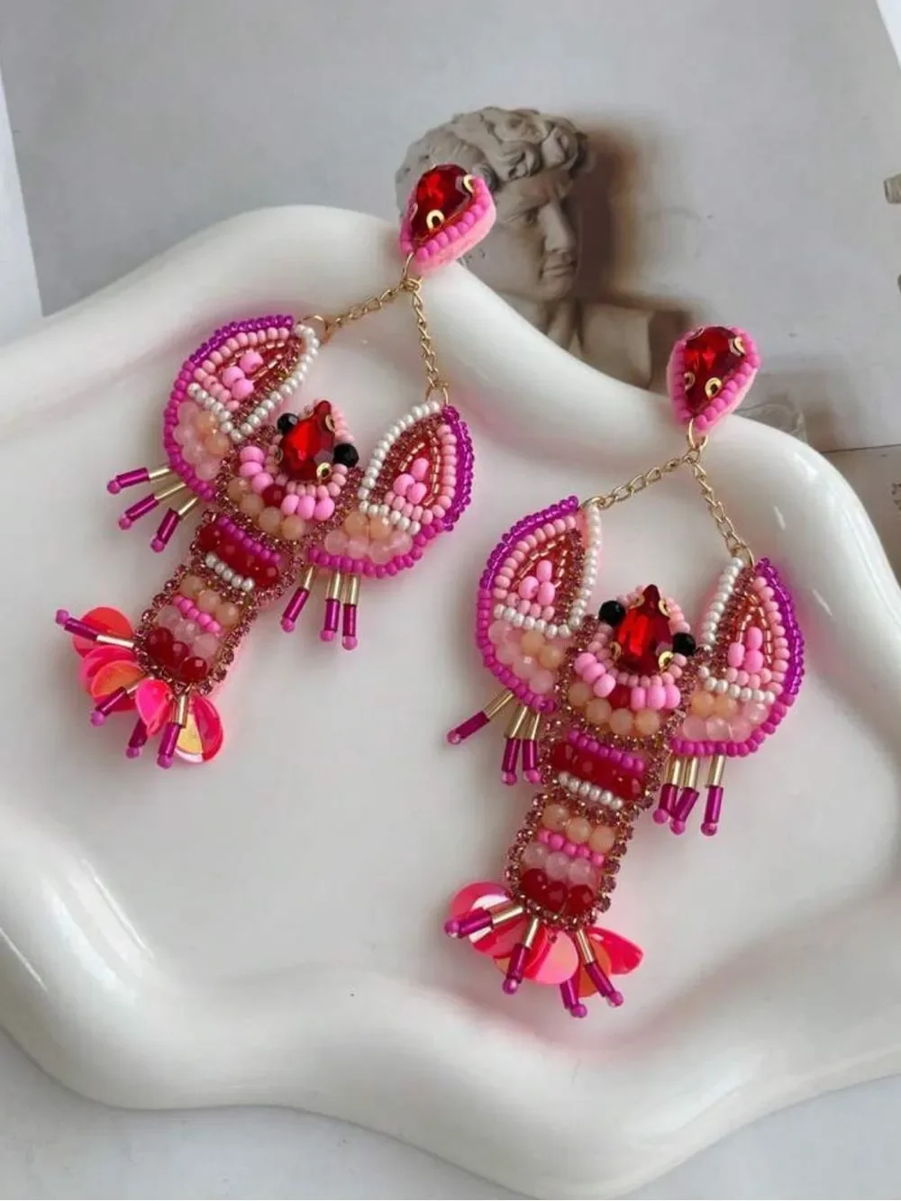 Lobster Statement Earrings #2751